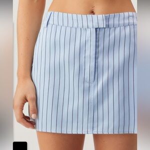 NWT Nasty Gal twill tailored pinstripe mini skirt